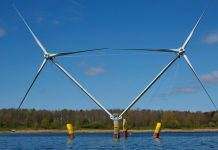 В Германии тестируют плавучие ветрогенераторы для глубоководья