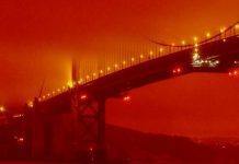 Небо Калифорнии окрасилось из-за пожаров в оранжевый цвет