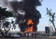 В Бейруте снова в порту пожар, горит склад нефти