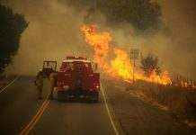 В Калифорнии с новой силой разгораются лесные пожары