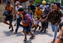 В Мьянме во время разгона демонстраций убиты почти сорок человек