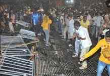 Обрушение трибуны в Индии: пострадали более 100 зрителей