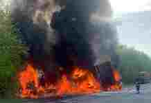 В Хмельницькій області сталася масштабна ДТП на трасі із загоранням. Четверо загиблих