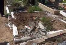 У Луганській області бойовики зруйнували кладовище за допомогою військової техніки