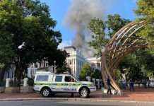 Плавиться дах, у стінах – тріщини: горить будівля парламенту ПАР