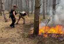 Гасили майже голіруч. Під Херсоном трапилась масштабна пожежа через обстріл російським “Ураганом”