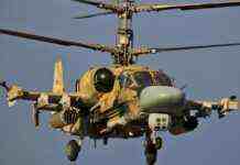 Під Ізюмом збитий російський ударний вертоліт Ка-52