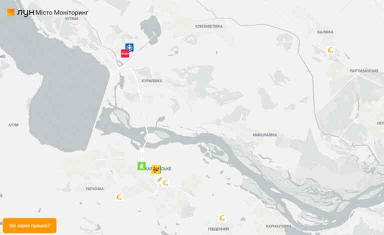 Інтерактивна мапа закладів Камʼянського, які працюють в умовах відключення світла