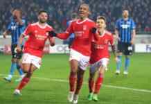 Ліга чемпіонів: “Бенфіка” впевнено переграла “Брюгге” на старті 1/8 фіналу