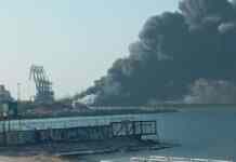 У Бердянську сталася пожежа на базі відпочинку. Там окупанти облаштували шпиталь