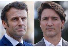 Макрон та Трюдо обговорили оборонні потреби України та її післявоєнну відбудову