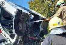 У Криворізькому районі під час руху спалахнула вантажівка: деталі