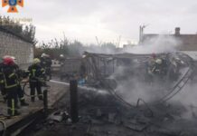 Існував ризик перекидання вогню поряд розташовану споруду і автомобіль: у Запоріжжі вогнеборці ліквідували пожежу на території приватного домоволодіння