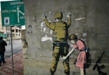 У Лондоні вкрали антивоєнну роботу вуличного художника Бенксі