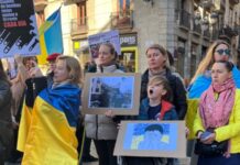 Українці та іспанці в Барселоні вимагали посилити військову підтримку України