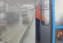 На Слобожанському проспекті у Дніпрі загорівся тролейбус: подробиці