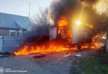 Рятувальники Нікополя ліквідували пожежу, що виникла внаслідок ворожого обстрілу