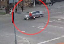 На проспекті Поля мотоцикліст проїхав на «червоний» та зіткнувся з Toyota: деталі