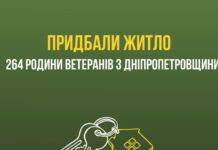 264 родини ветеранів із Дніпропетровської області придбали житло на державні кошти