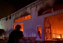 ДСНС: на Київщині рятувальники загасили пожежу, яка виникла через атаку РФ