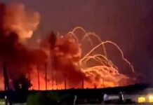Росія: у Воронезькій області після атаки дронів горить і детонує склад боєприпасів