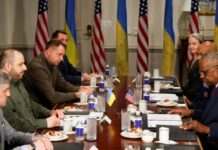 ОП: українська делегація у США зустрілася з Остіном, говорили про спільне виробництво зброї