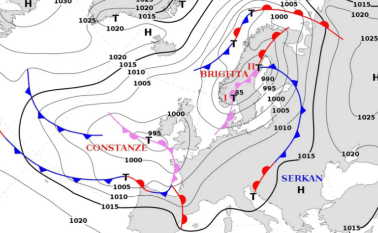 До України прямує скандинавський циклон Brigitta: подробиці