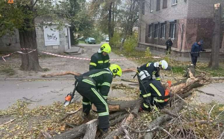 Запорізькі рятувальники ліквідували наслідки негоди у місті