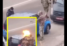 У Киїівській обалсті люди в формі задули газом авто з Дніпропетровської області: коментар ТЦК