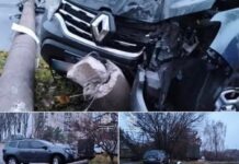 У Запоріжжі водій їхав на високій швидкості та врізався в електроопору