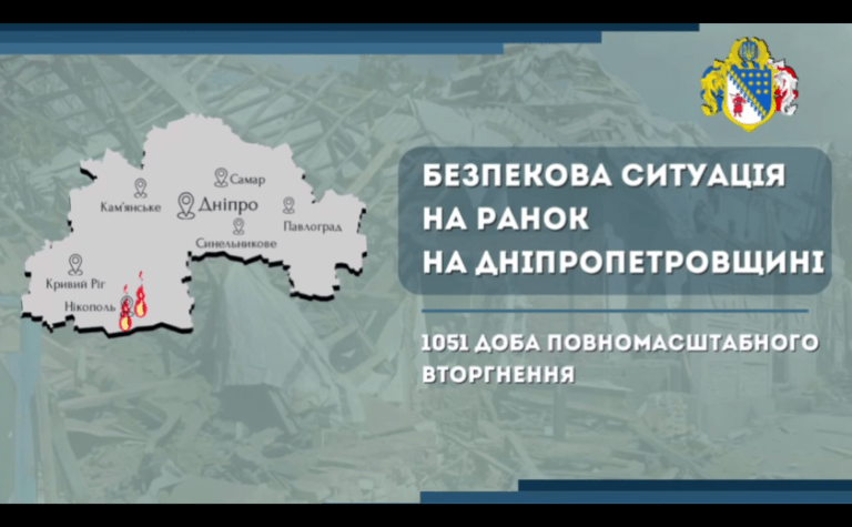 Вночі ворог тричі атакував Нікопольський район: безпекова ситуація в області станом на ранок 9 січня