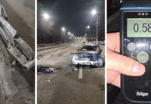 П’яний і без прав: на проспекті Науки у Дніпрі водій Mercedes влетів у відбійник