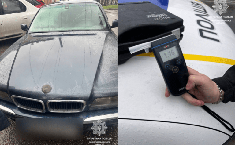 Патрульні Дніпра виявили нетверезого керманича без прав керування