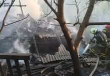 У Кривому Розі рятувальники загасили пожежу на території приватного домоволодіння