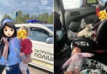 У Запоріжжі патрульні звільнили дівчинку, яку випадково зачинила мати в автомобілі
