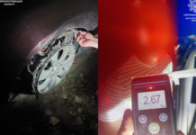 У Дніпрі пʼяний водій з пошкодженими колесами намагався втекти від патрульних