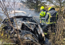 На Дніпропетровщині внаслідок ДТП загорілися два автомобілі