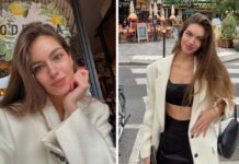 В трендових чоботах: колишня Комарова зачарувала вуличним аутфітом (фото)