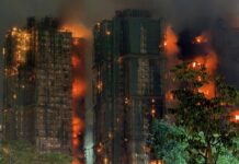 Смертельна пожежа в Гонконзі: затримано трьох співробітників будівельної фірми