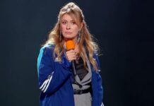 “А хто ще знає слова?” Олена Кравець увірвалася на сцену “Ліги Сміху” і показала Януковича (відео)