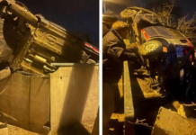 У Дніпрі автівка в’їхала у двір та повисла на паркані: серед постраждалих вагітна жінка