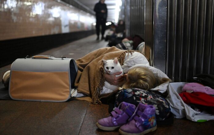 _povitryana_trivoga_kiyiv_zhinka_lezhit_biliy_kit_dityache_vzuttya_perenoska_tvarina_gettyimages_2248353224_a555401a9bd455ca1e46af51955f80d7_1300x820