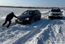 Допомога на засніженому узбіччі: у Нікопольському районі поліцейські не залишили водія у складній ситуації