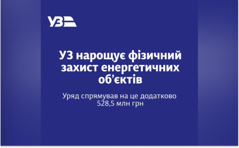 Уряд виділив понад 528 млн грн на захист енергооб’єктів «Укрзалізниці»