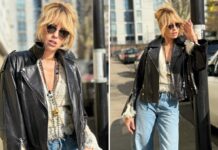 Джинси та “шкірянка”: як повторити “лук” Полякової з базовими речами на весну