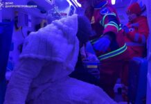 м. Самар: надзвичайники врятували чоловіка, який провалився під кригу на річці