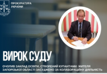 Очолив заклад освіти, створений окупантами: жителя Запорізької області засуджено за колабораційну діяльність