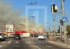 У Кривому Розі на Центральному ринку сталася масштабна пожежа в кафе