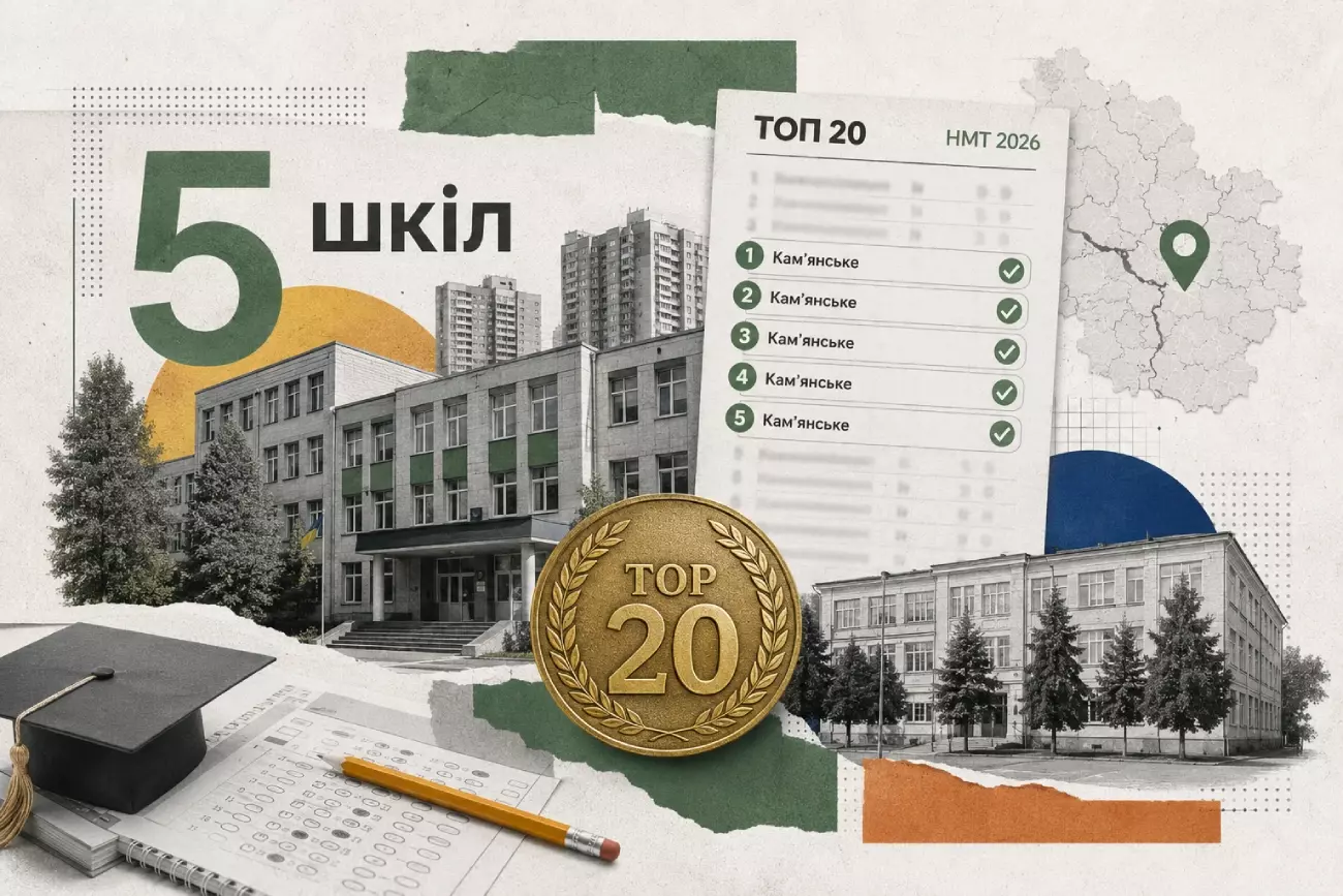 П’ять шкіл Кам’янського потрапили до двадцятки найкращих в області за НМТ-2026