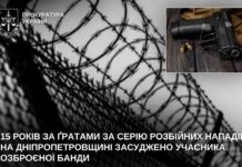 15 років за ґратами за серію розбійних нападів: у Кам’янському засуджено учасника озброєної банди